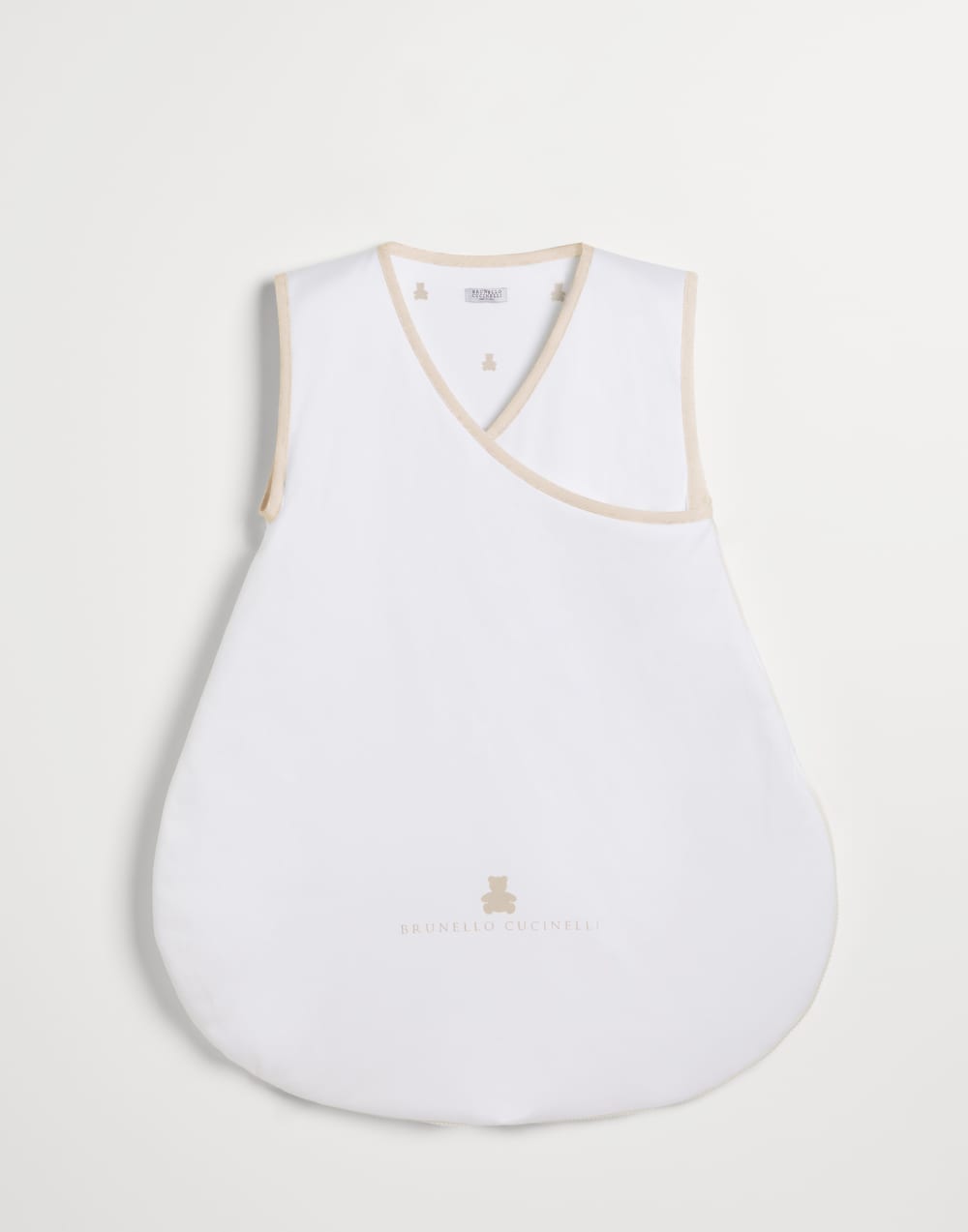 Cotton interlock sleep bag White Baby - Brunello Cucinelli