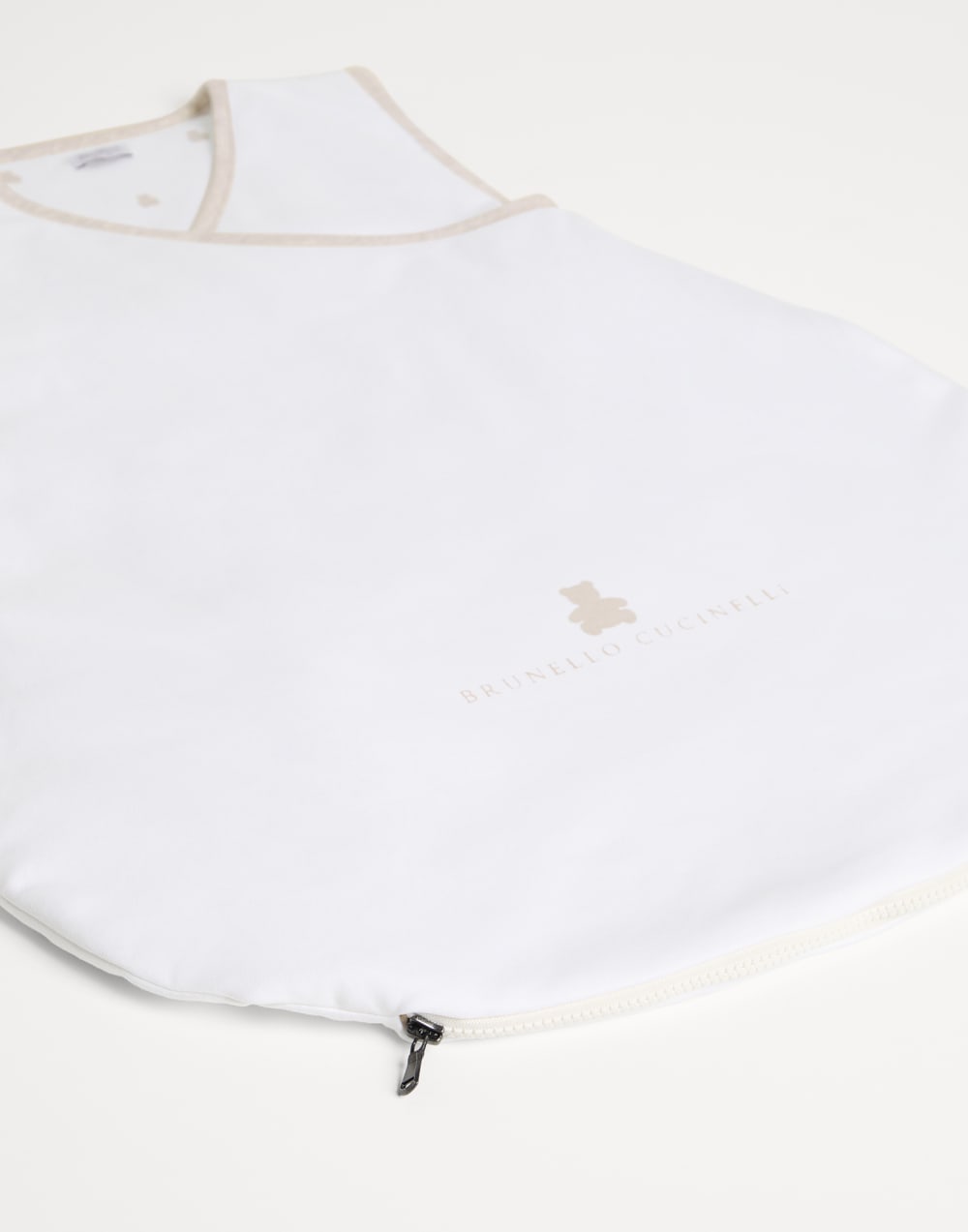 Cotton interlock sleep bag White Baby - Brunello Cucinelli