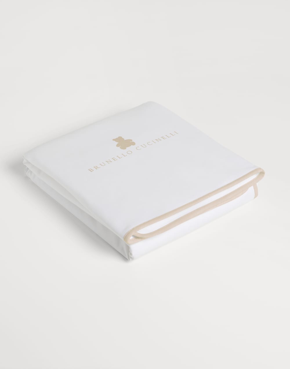 双面棉针织毯 白色 幼童 - Brunello Cucinelli