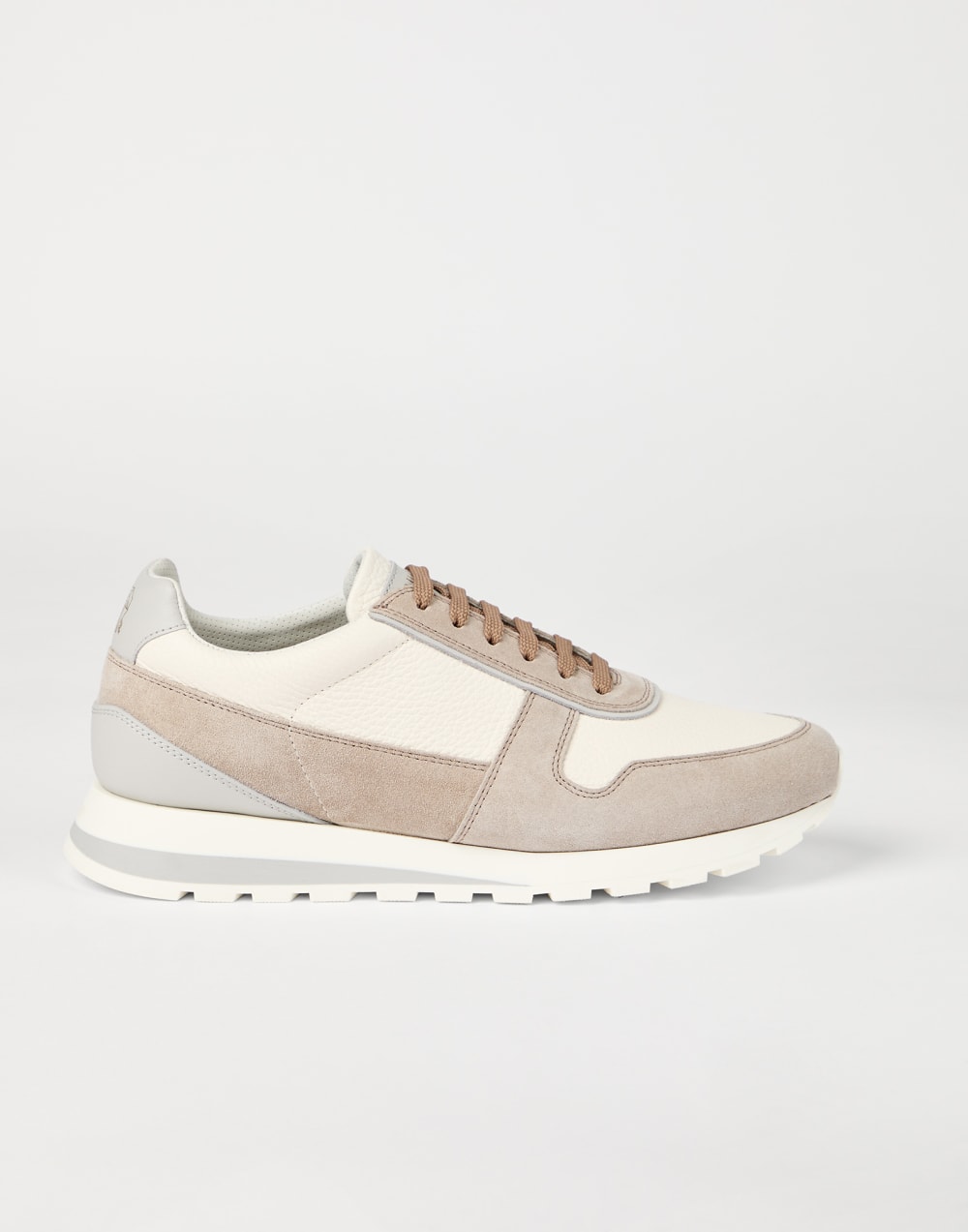 Calfskin and suede runners Buff Man - Brunello Cucinelli