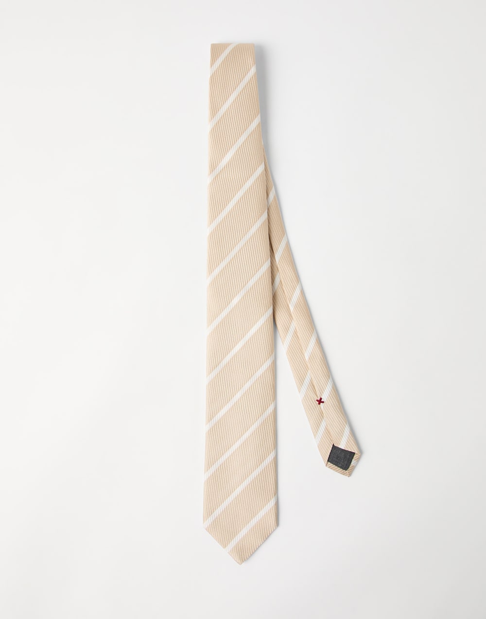 Striped silk necktie Sand Man - Brunello Cucinelli