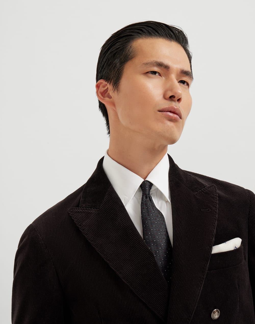 Necktie with pattern Anthracite Man - Brunello Cucinelli