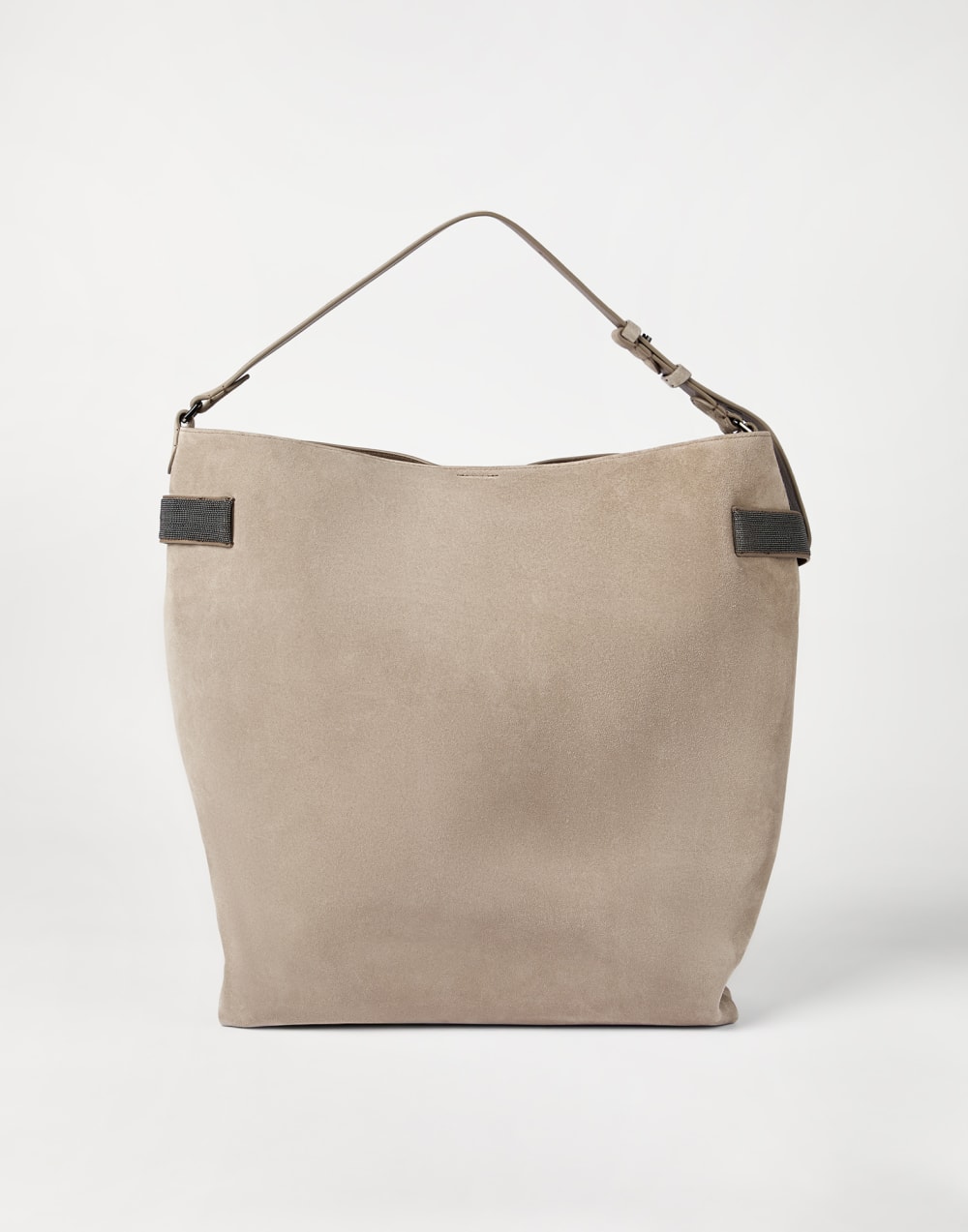 Suede Essence hobo bag Grey Woman - Brunello Cucinelli