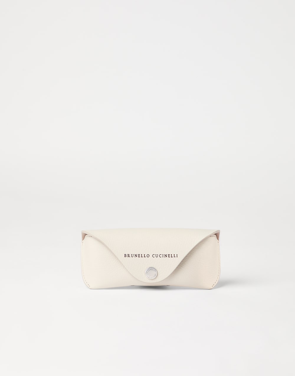 Calfskin glasses case Ivory Man - Brunello Cucinelli