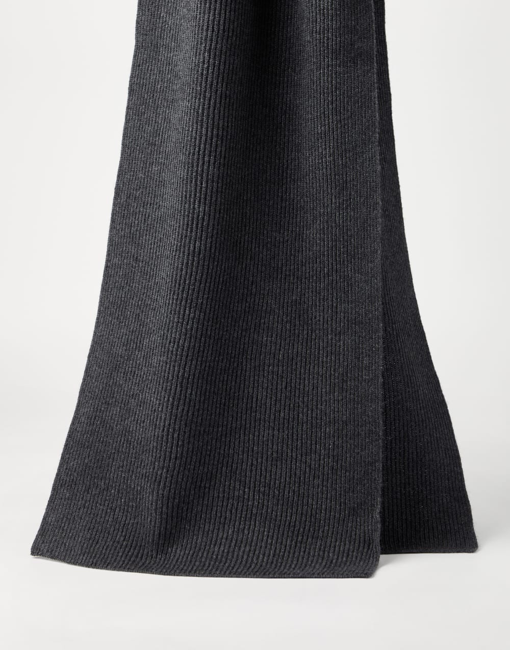 羊绒编织围巾 褐煤灰 女款 - Brunello Cucinelli