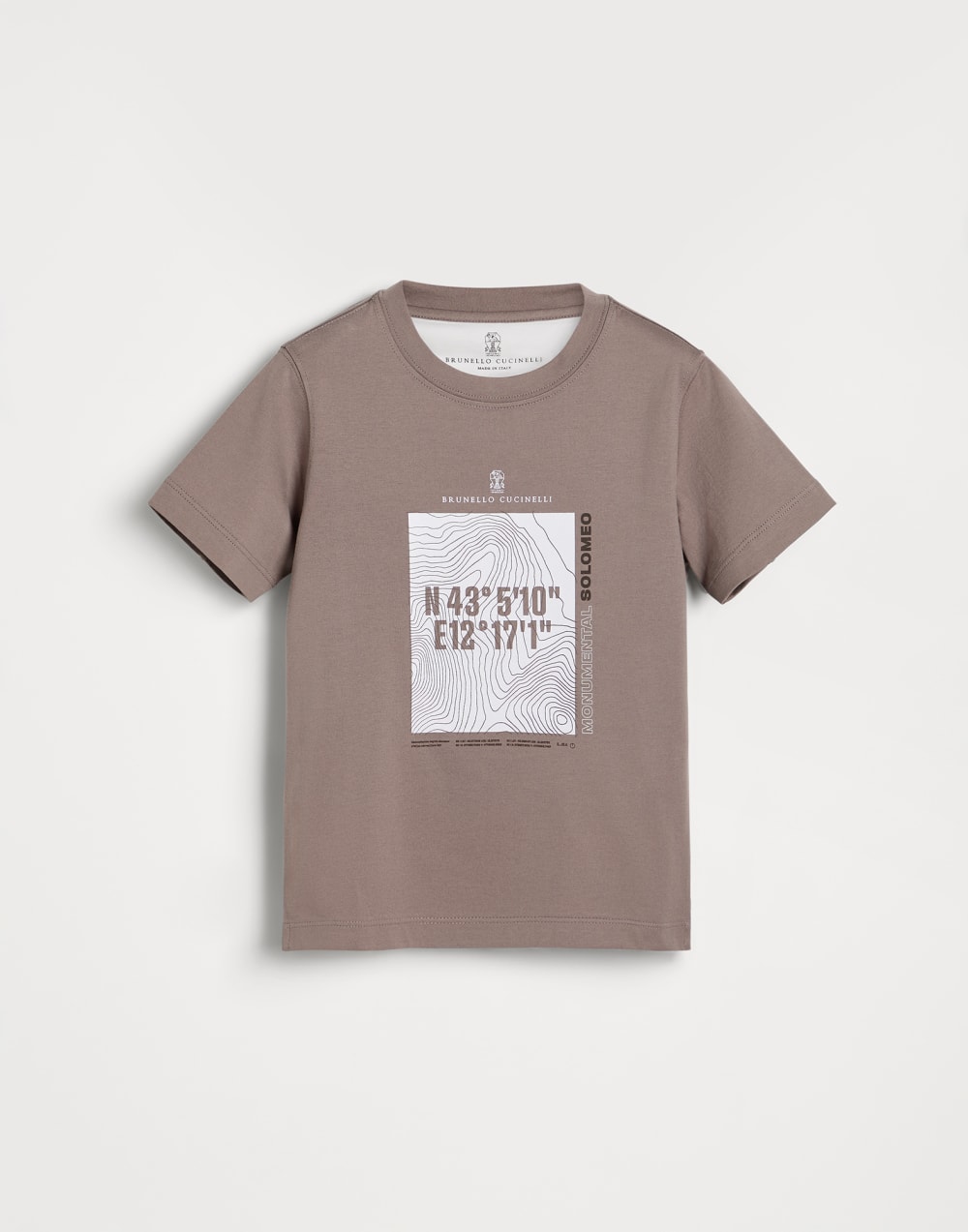 Jersey T-shirt Brown Boys - Brunello Cucinelli