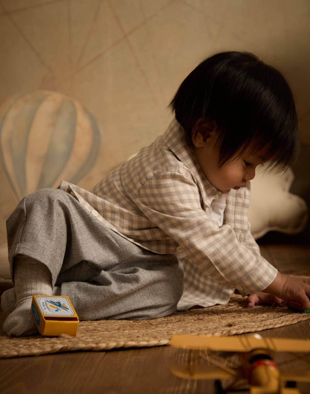 伯尼小熊幼童法兰绒衬衫 米黄 幼童 - Brunello Cucinelli