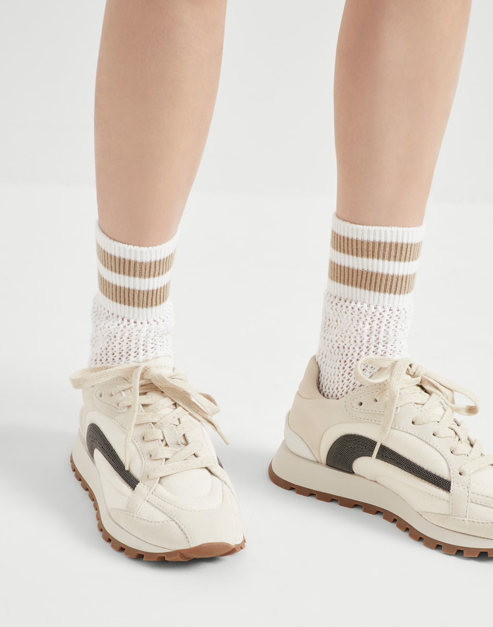 Knit socks Beige Woman - Brunello Cucinelli