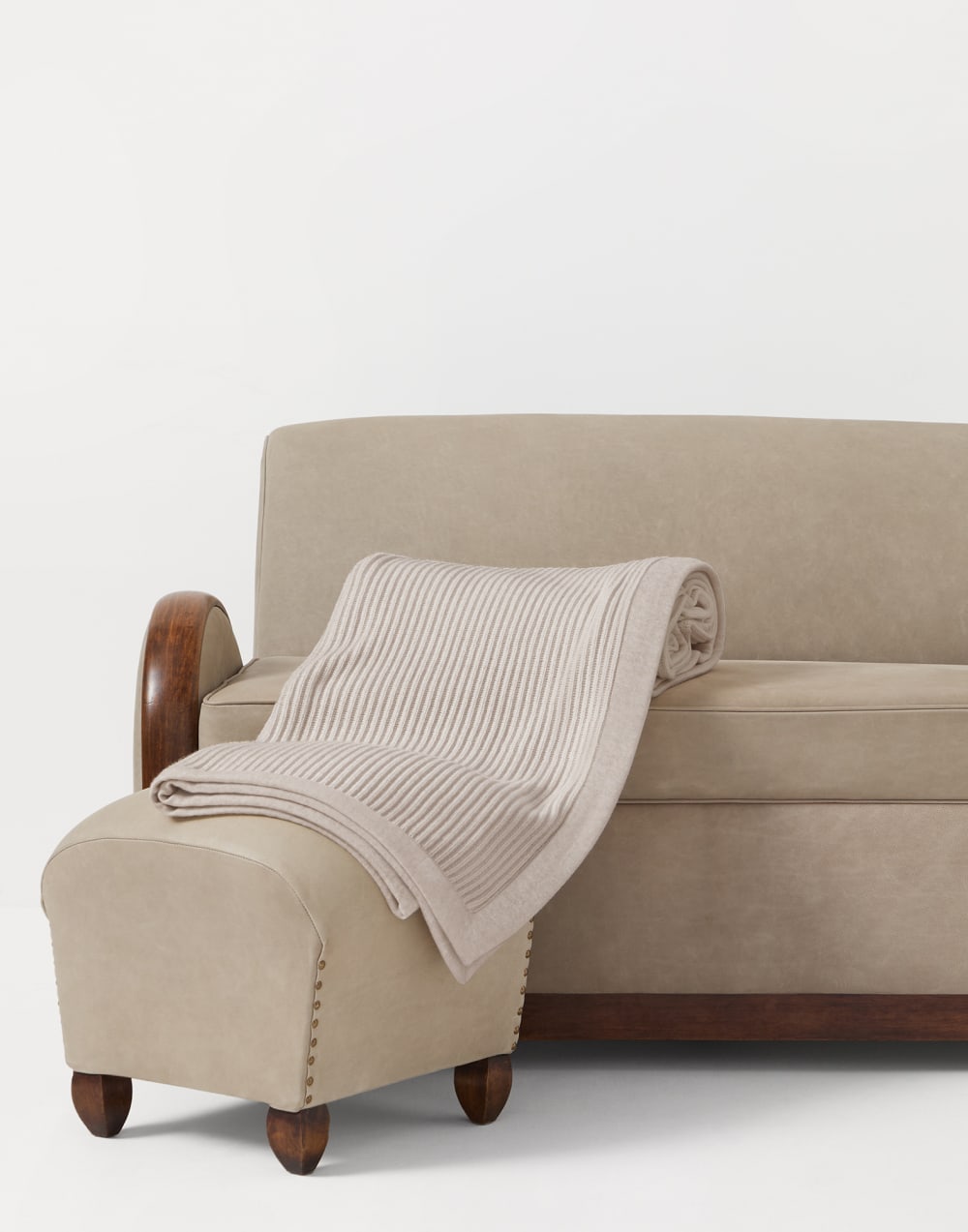 羊绒盖毯 珠光白 生活风格 - Brunello Cucinelli