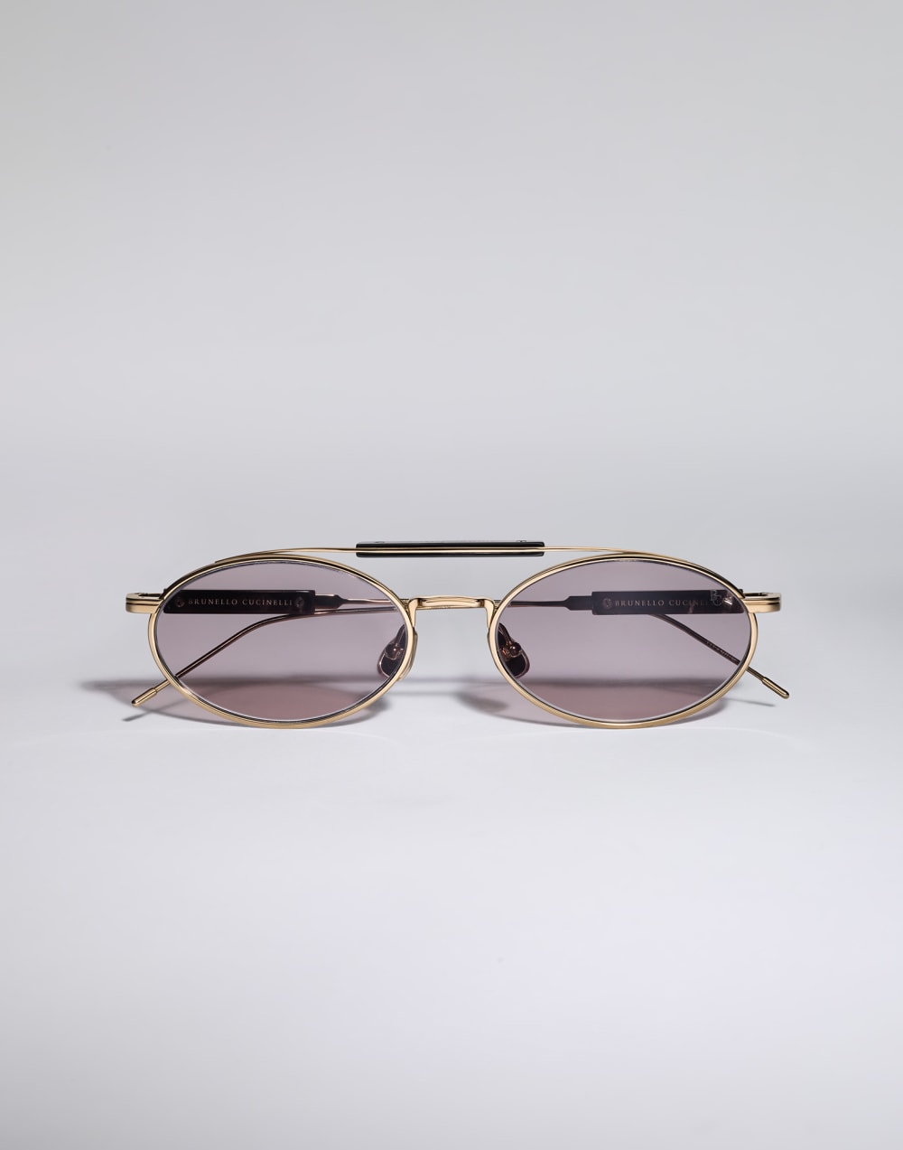 Lunettes de soleil en titane et corne Or Lunettes - Brunello Cucinelli