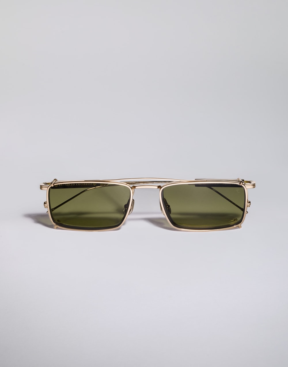 Occhiale placcato oro 18k con clip-on Oro Occhiali - Brunello Cucinelli
