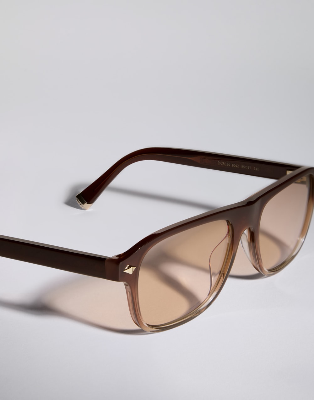 Occhiale rettangolare in acetato Brown Fade Occhiali - Brunello Cucinelli