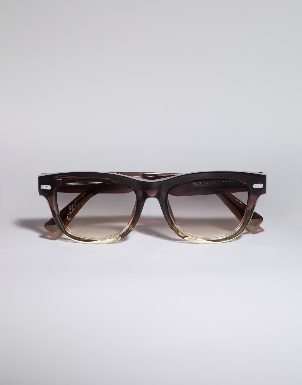Occhiale da sole Stanley J. in acetato Brown Fade Occhiali - Brunello Cucinelli