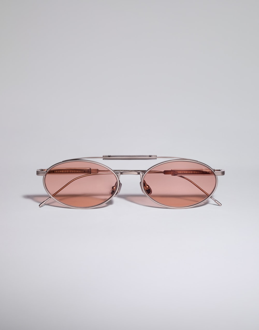 Lunettes de soleil en titane Argent Satiné Lunettes - Brunello Cucinelli