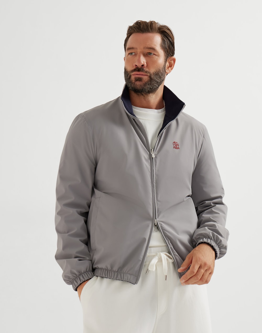 Reversible jacket Grey Man - Brunello Cucinelli
