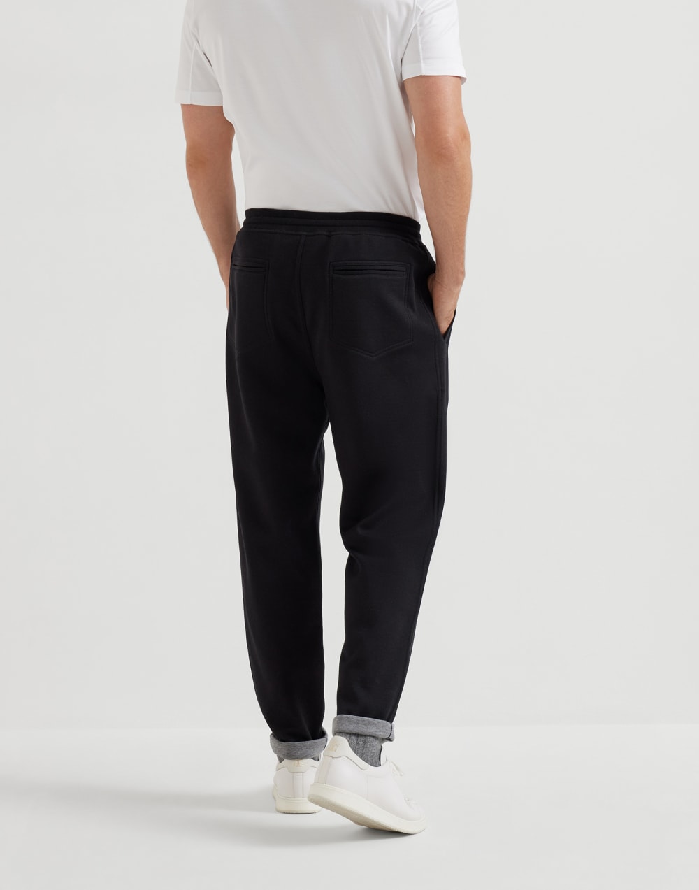 Double cloth trousers Black Man - Brunello Cucinelli