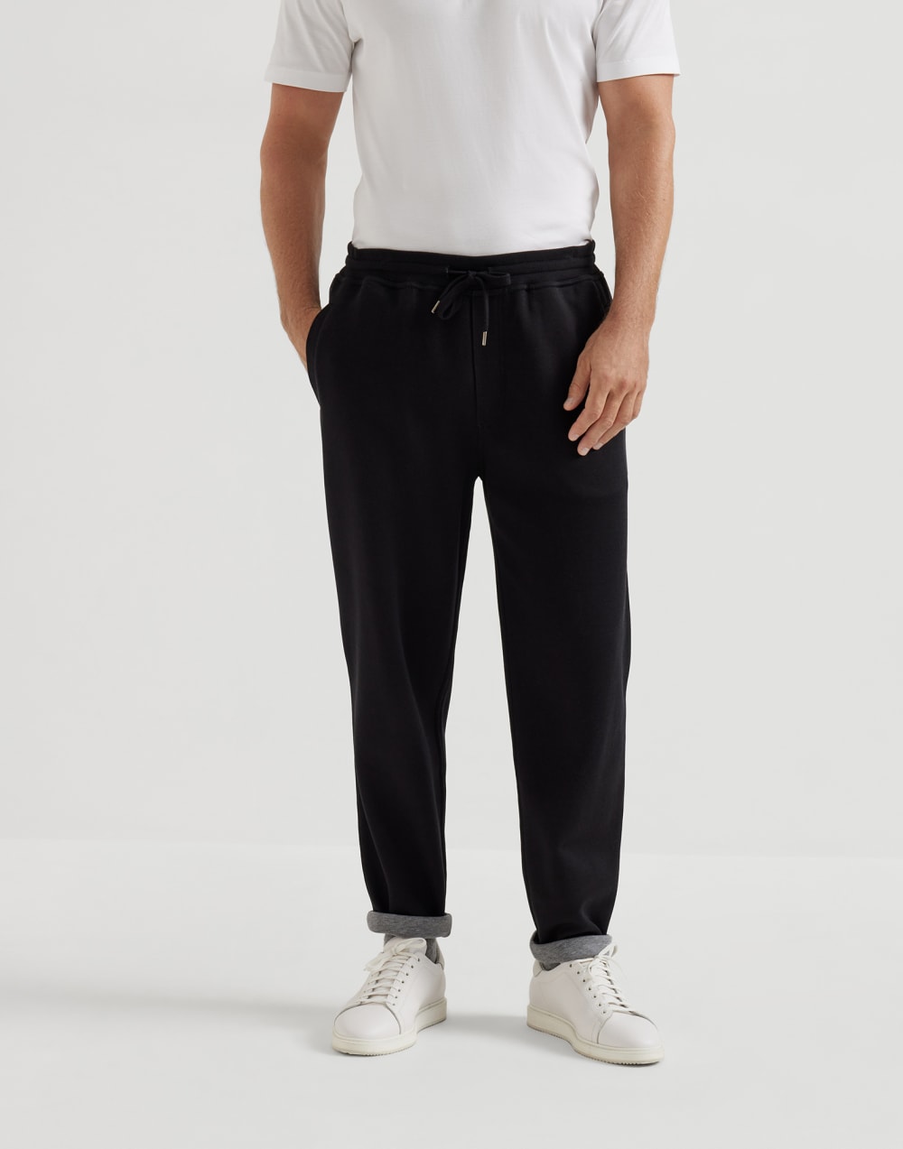 Double cloth trousers Black Man - Brunello Cucinelli