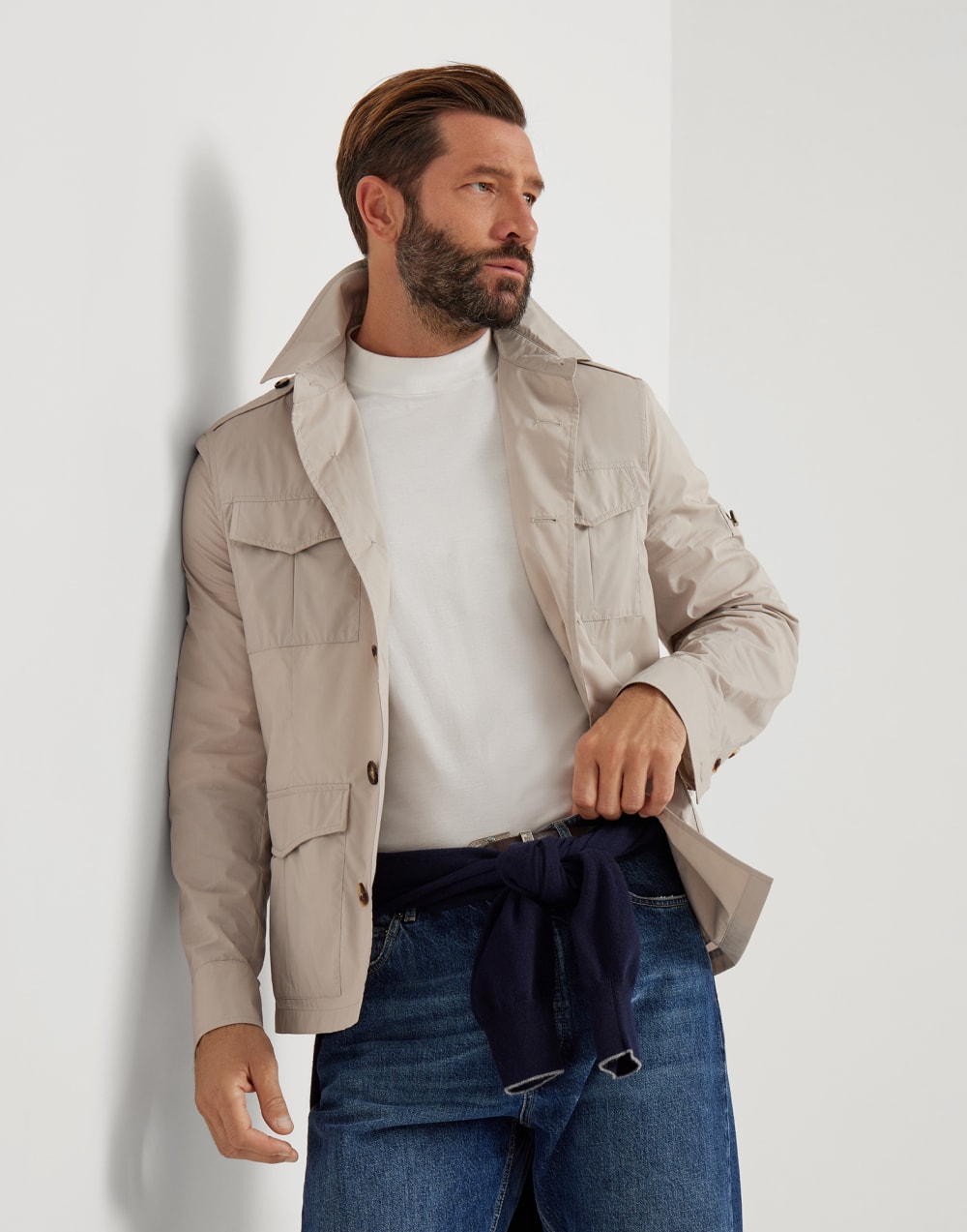 Sahariana sin forro Beige Claro Hombre - Brunello Cucinelli