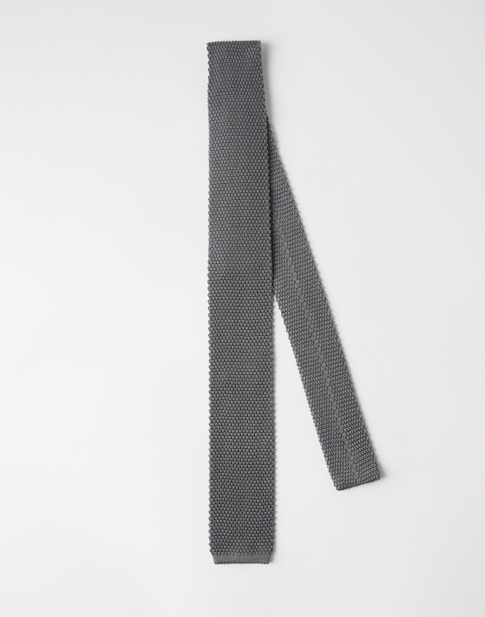 编织领带 灰色 男款 - Brunello Cucinelli