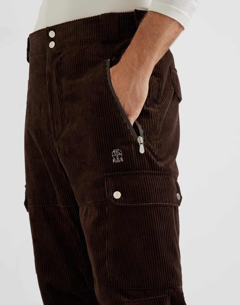Mountain trousers with padding Brown Man - Brunello Cucinelli