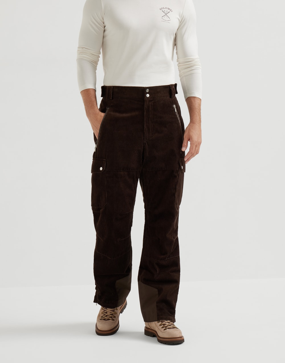 Mountain trousers with padding Brown Man - Brunello Cucinelli
