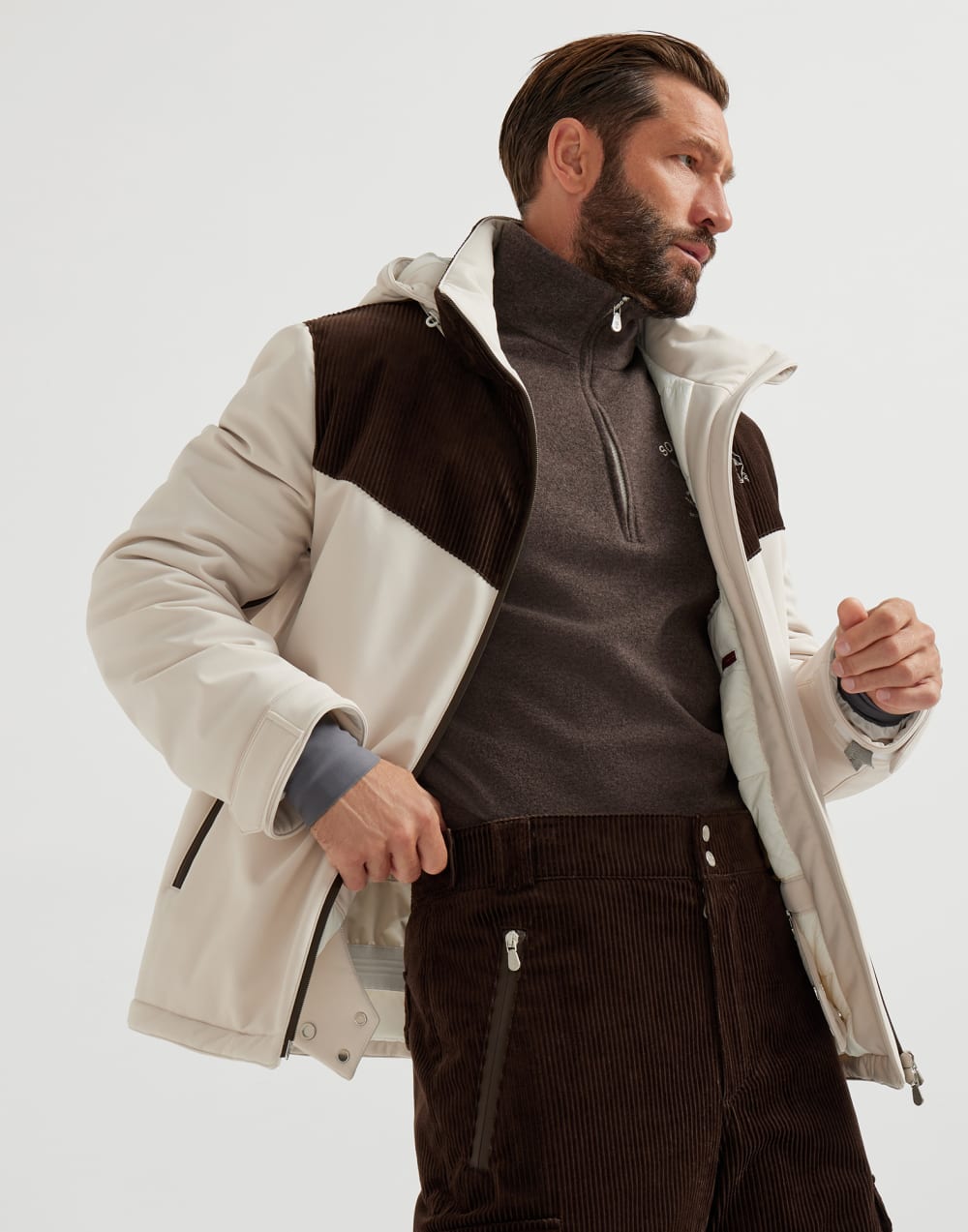 Mountain outerwear jacket Brown Man - Brunello Cucinelli