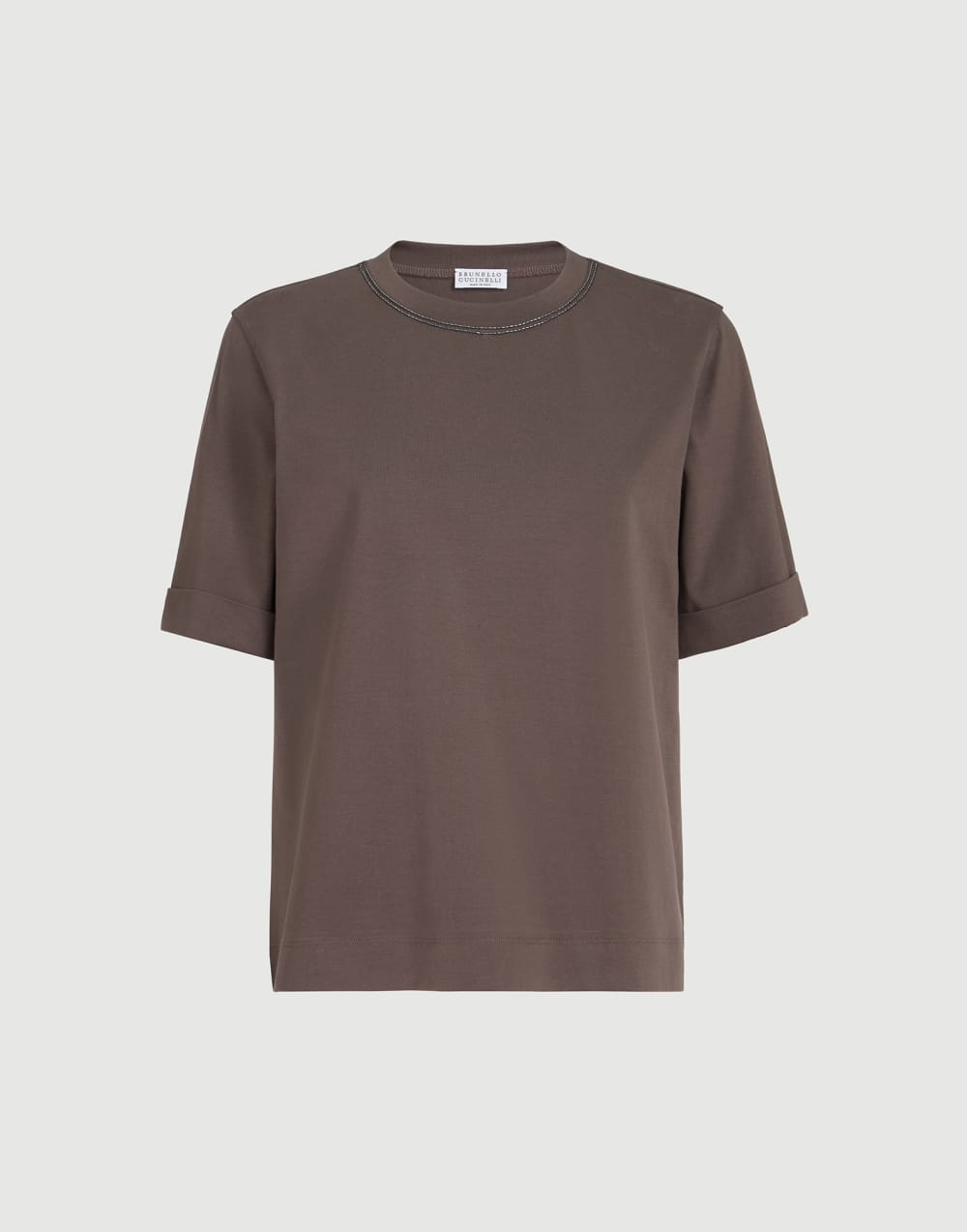 Cotton jersey T-shirt Brown Woman - Brunello Cucinelli