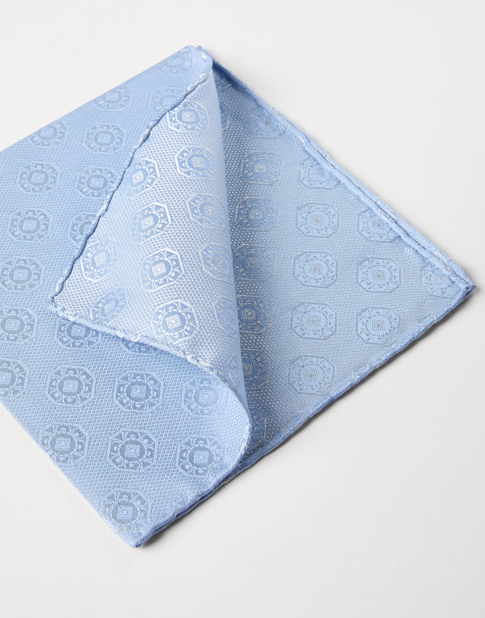 Pañuelo de bolsillo con diseño Azul Claro Hombre - Brunello Cucinelli