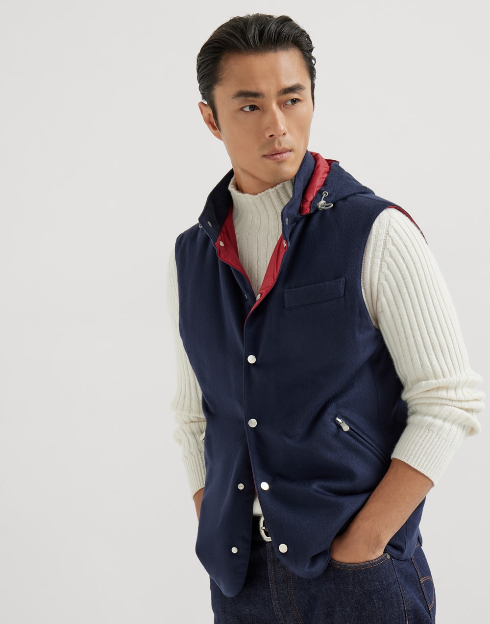 Padded vest Blue Man - Brunello Cucinelli