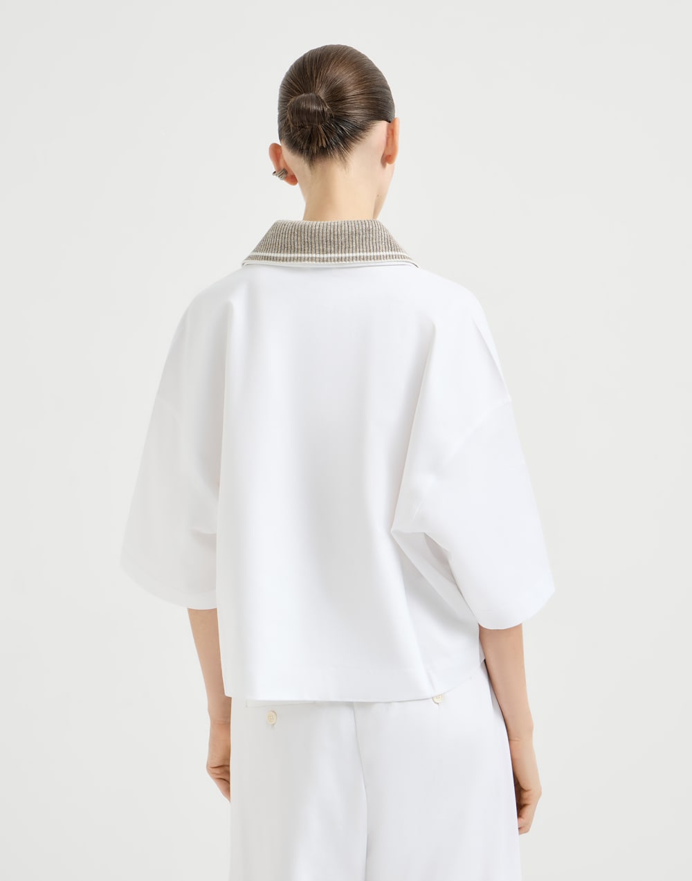 Couture interlock polo shirt White Woman - Brunello Cucinelli