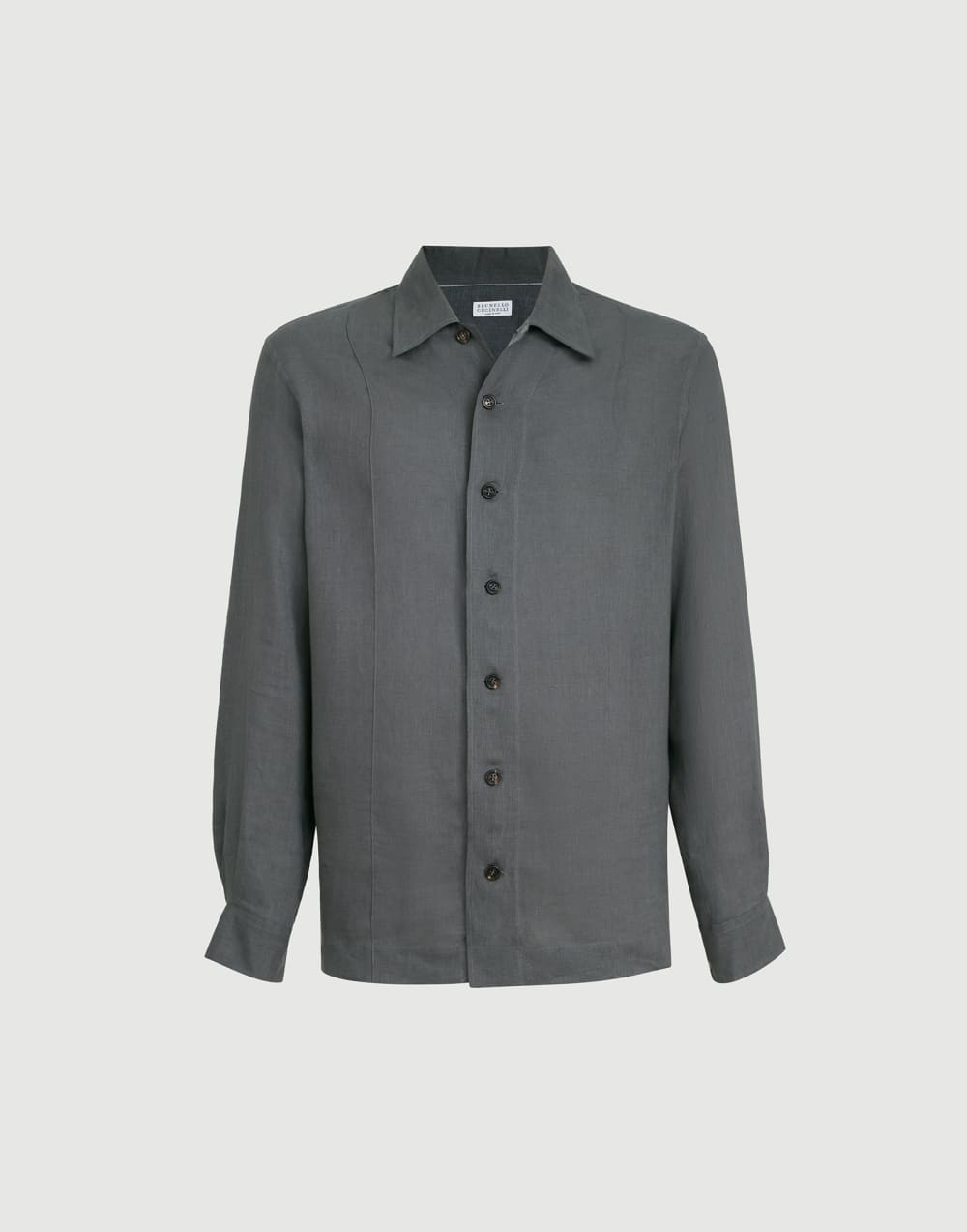 Linen shirt Anthracite Man - Brunello Cucinelli