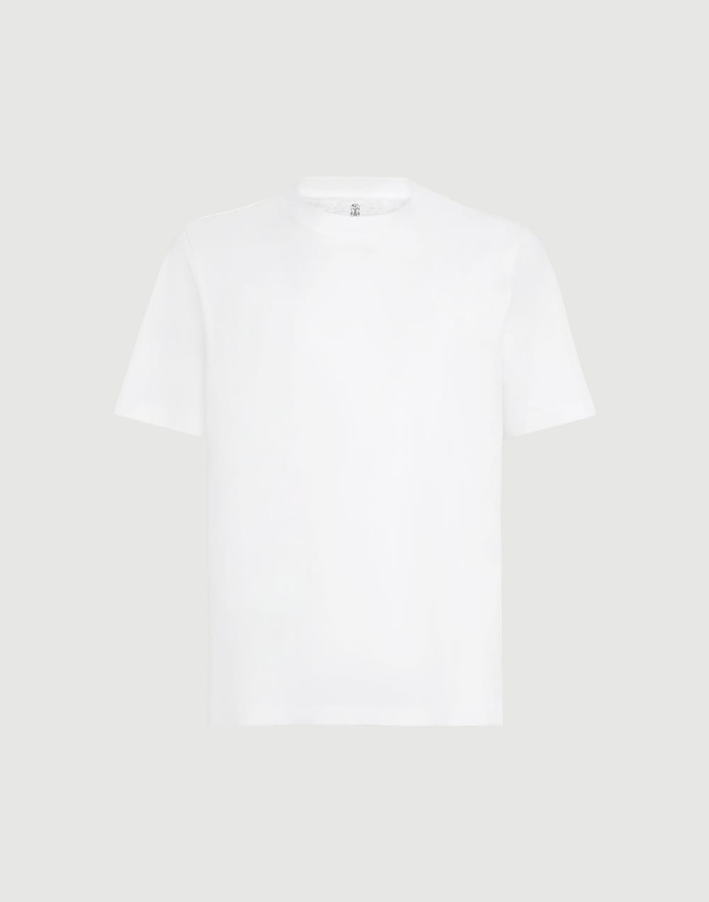 Rundhals-T-Shirt aus Baumwolljersey Weiß Herren - Brunello Cucinelli