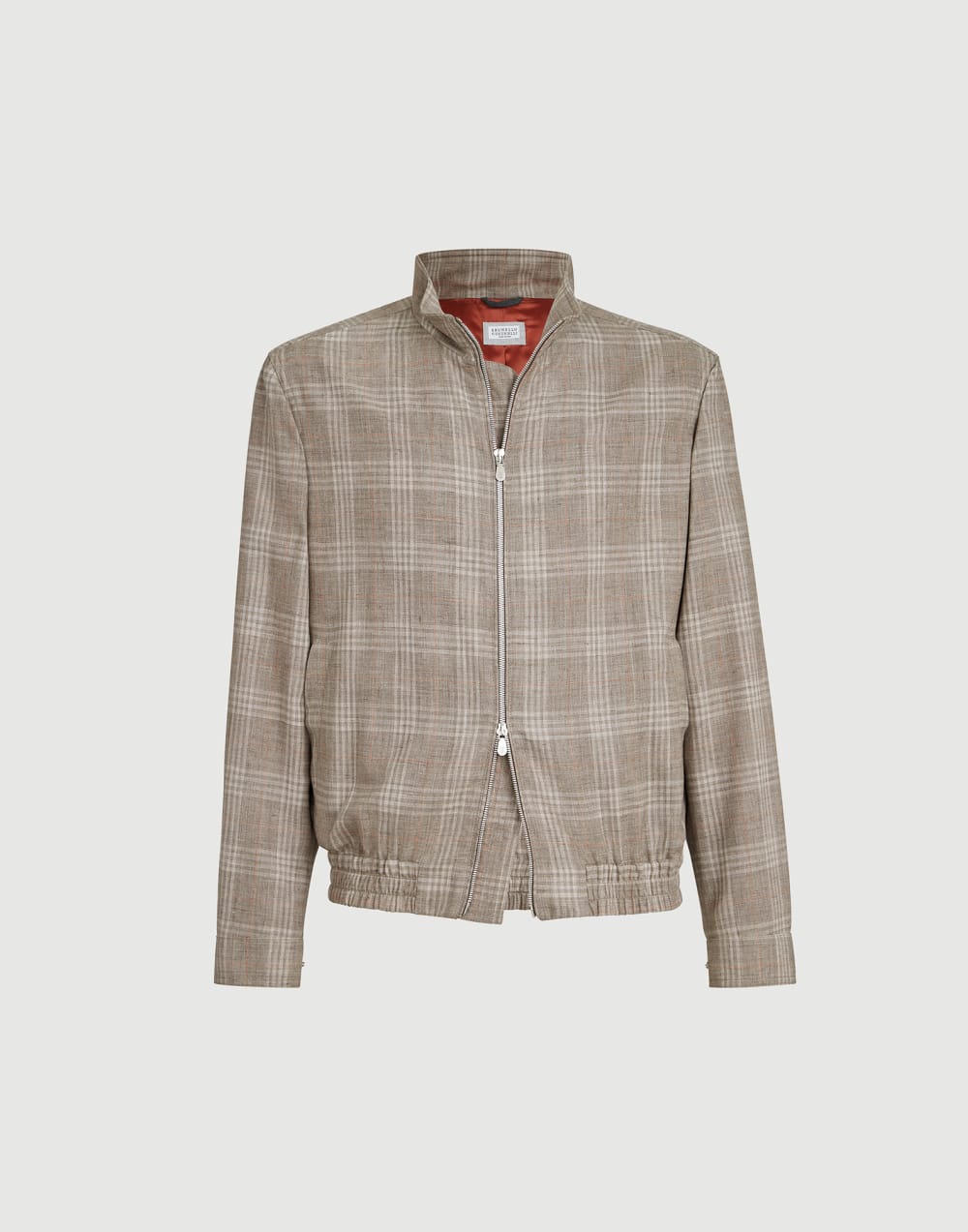 Tartan outerwear jacket Light Grey Man - Brunello Cucinelli