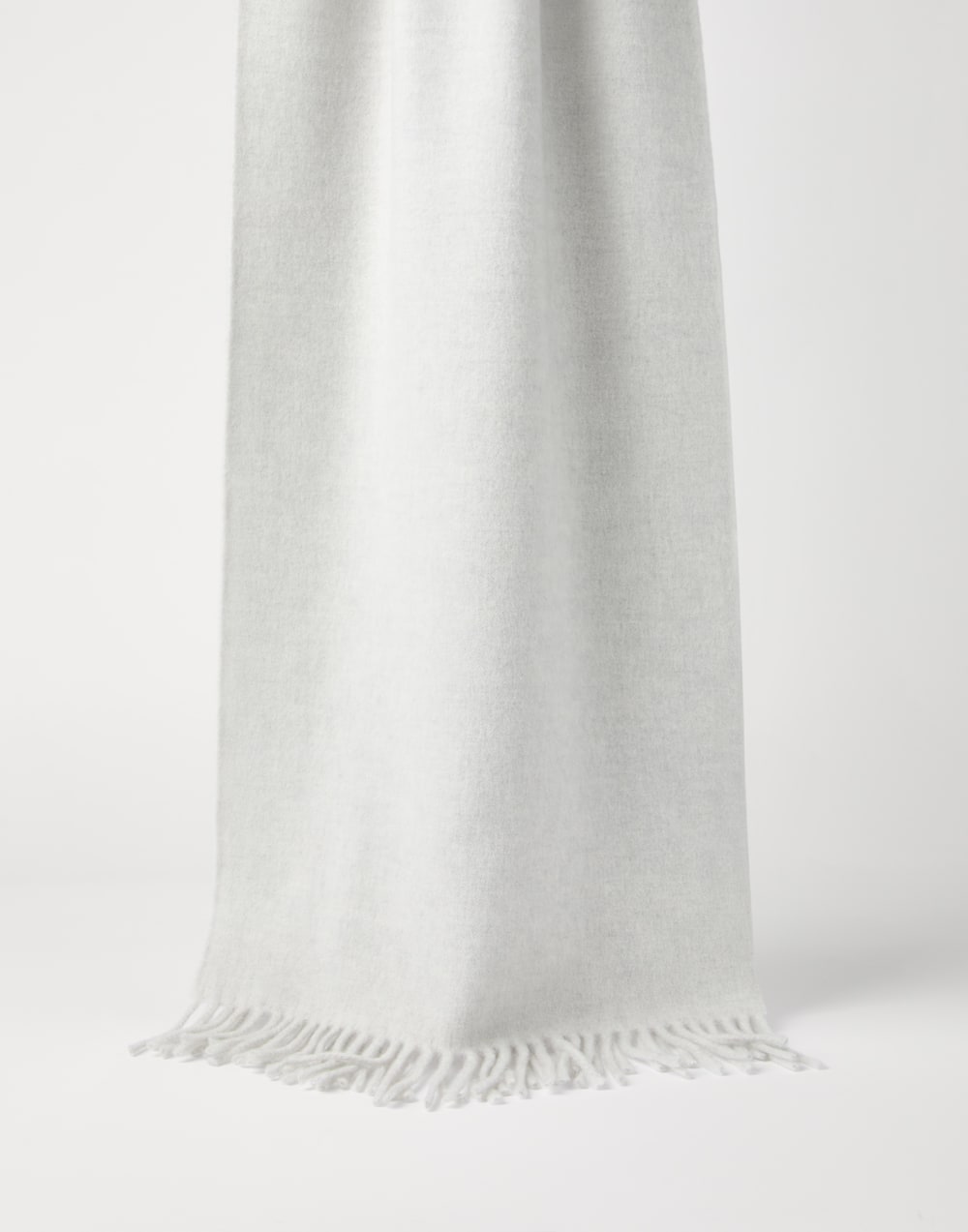 羊绒围巾 浅灰 女款 - Brunello Cucinelli