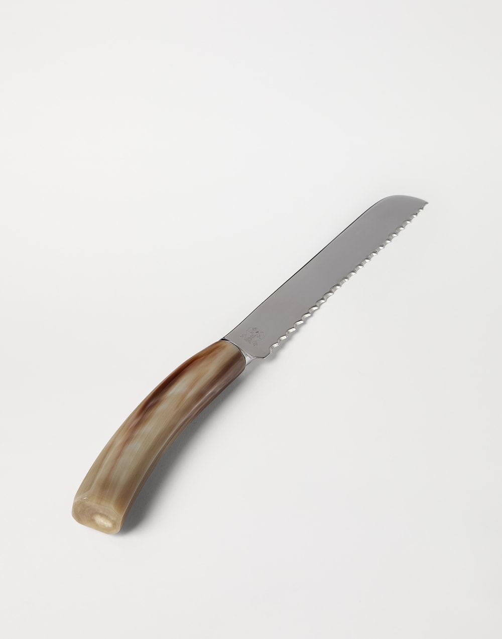 Horn and silver-plated baker knife Natural Horn Lifestyle - Brunello Cucinelli