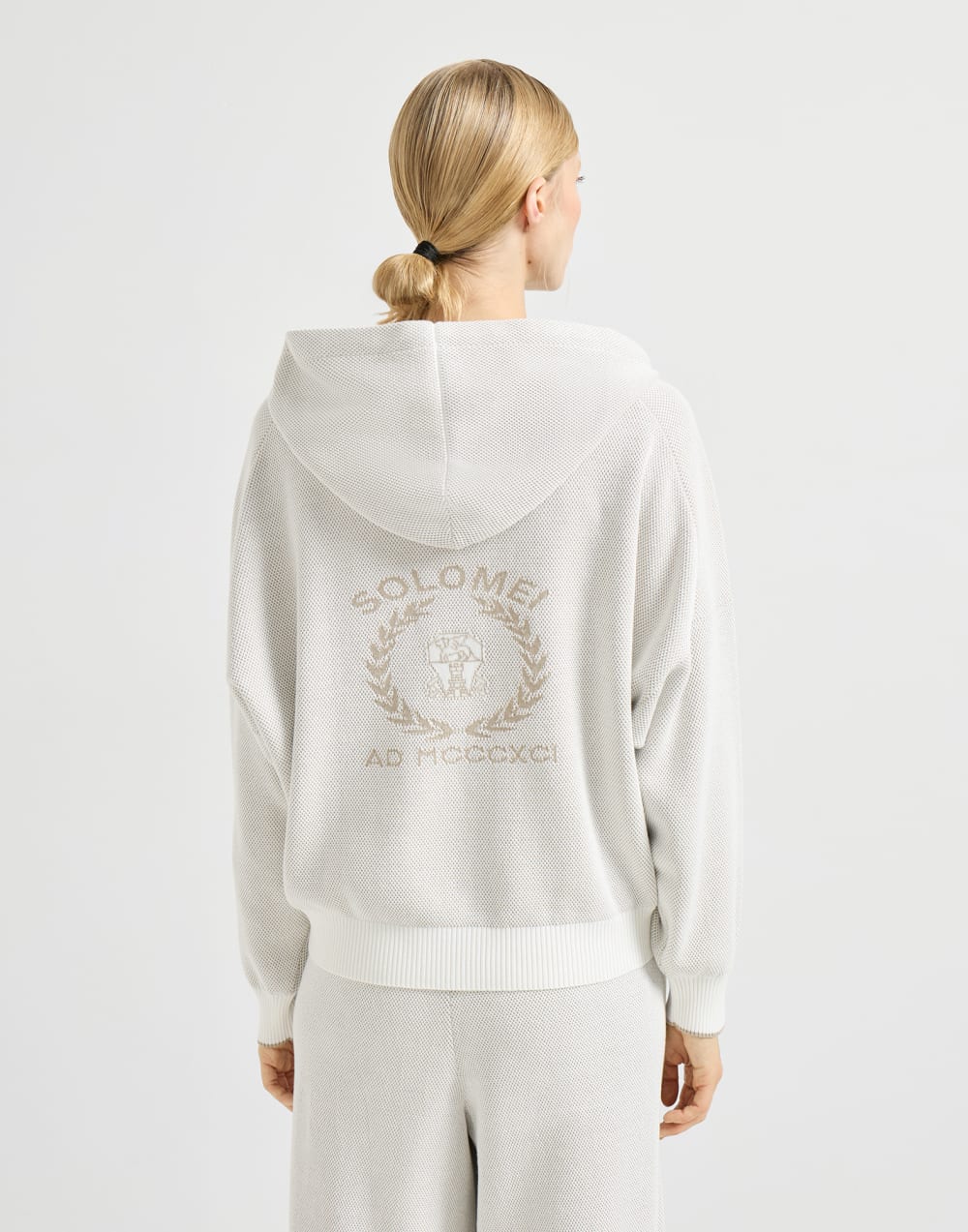 Honeycomb stitch sweatshirt Panama Woman - Brunello Cucinelli