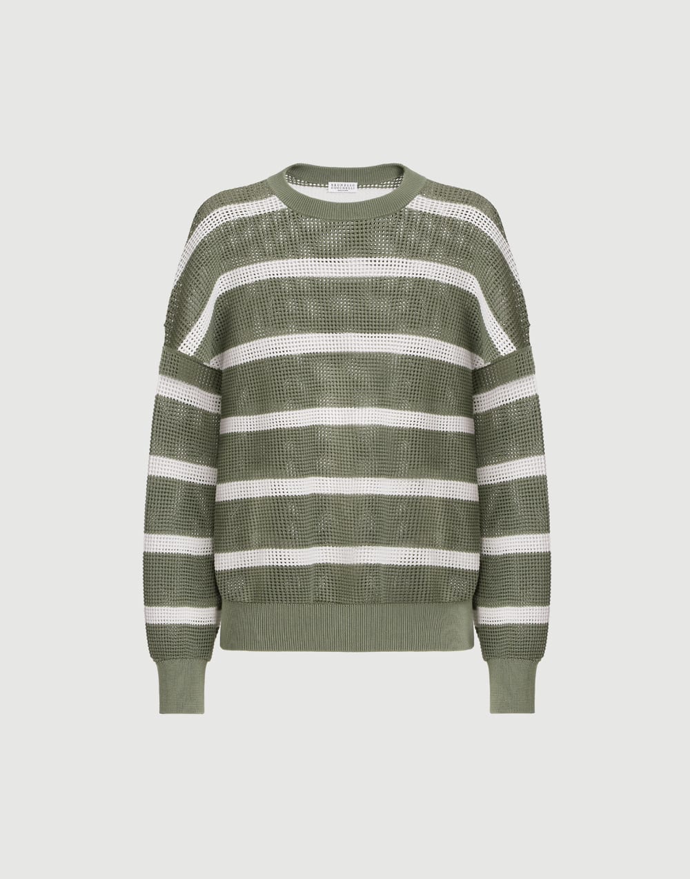Striped sweater Green Woman - Brunello Cucinelli