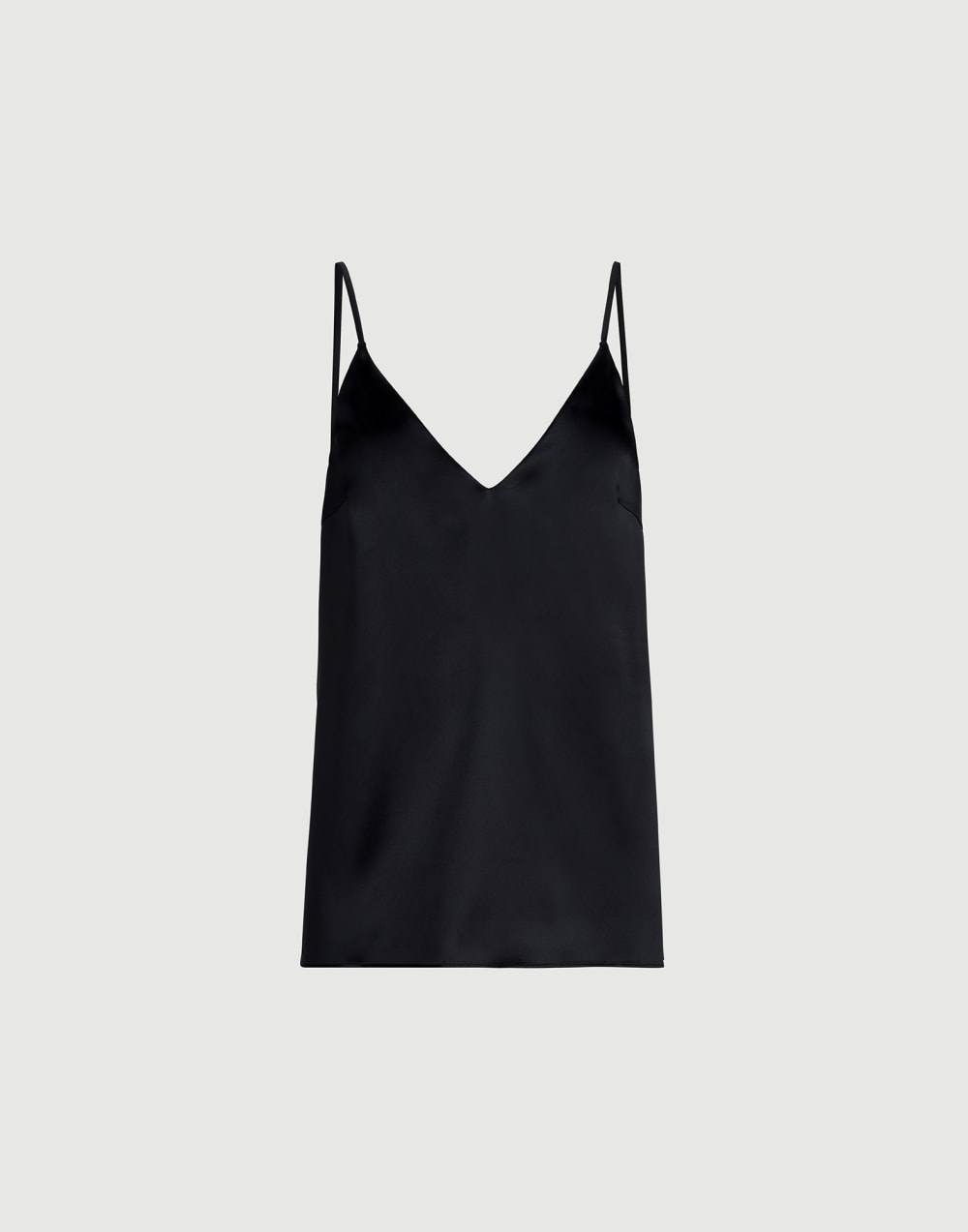 Stretch silk satin camisole Black Woman - Brunello Cucinelli