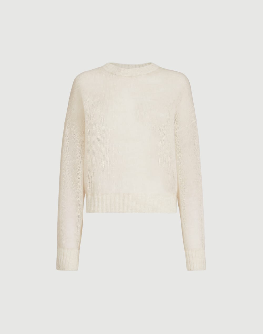 马海毛和羊毛混纺毛衣 象牙色 女款 - Brunello Cucinelli