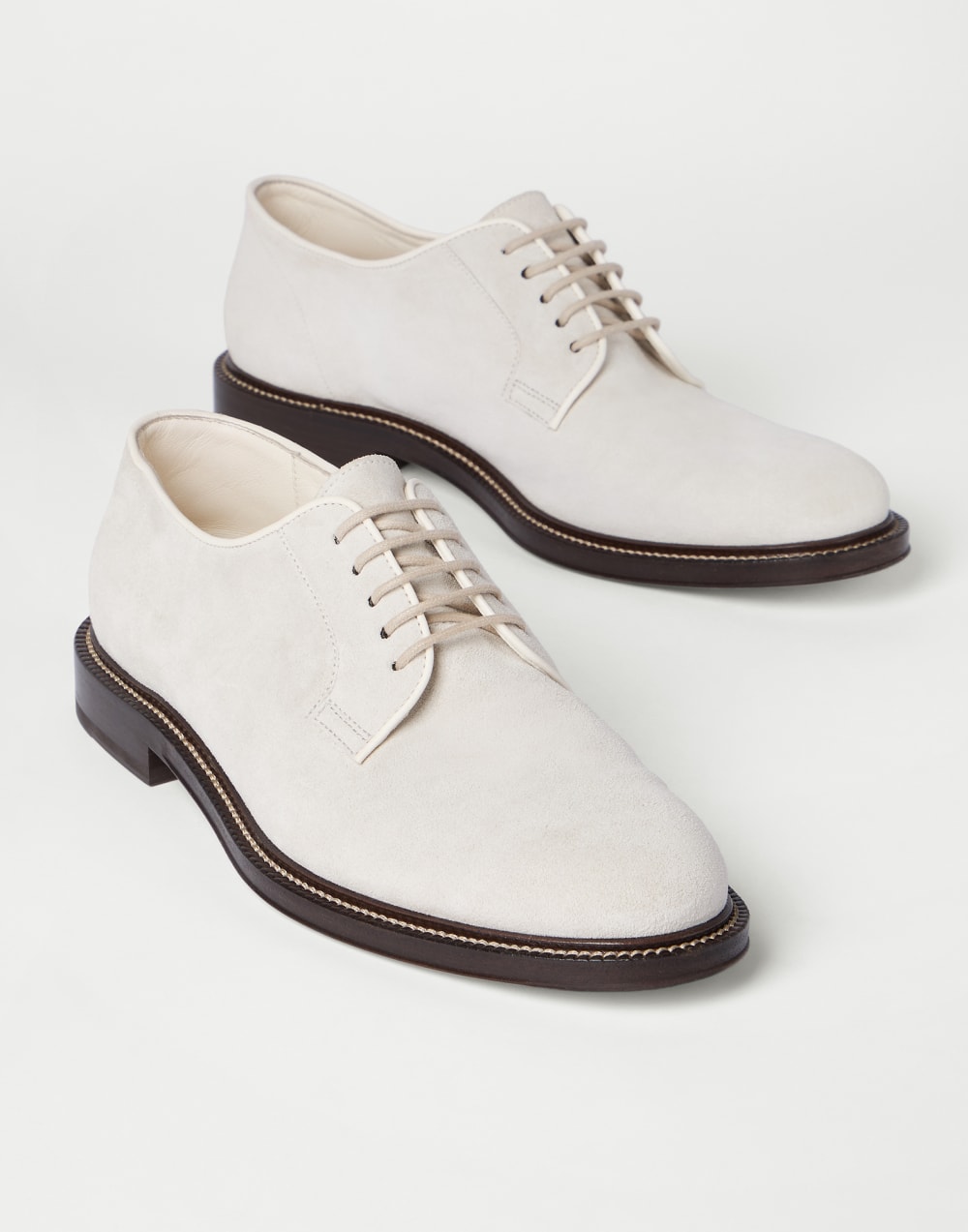 Derbies en cuir de veau retourné Panama Homme - Brunello Cucinelli