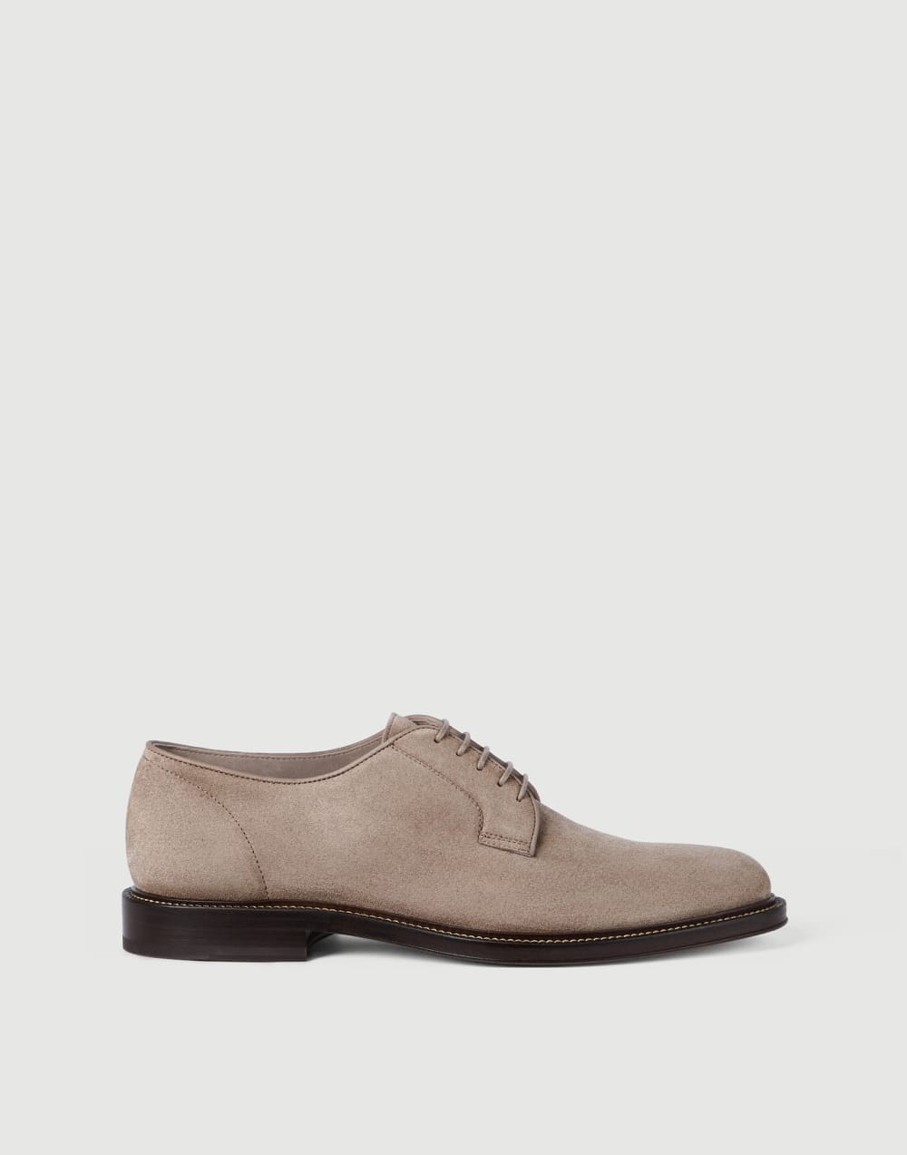 Reversed calfskin Derbies Brown Man - Brunello Cucinelli