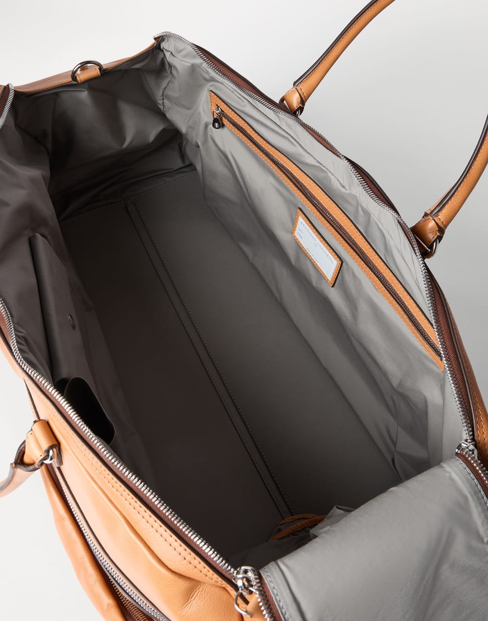 Cowhide trolley bag Cognac Man - Brunello Cucinelli