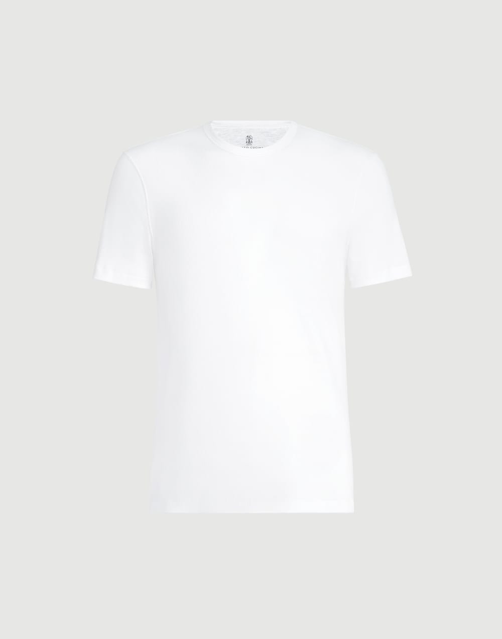 Ribbed jersey T-shirt White Man - Brunello Cucinelli