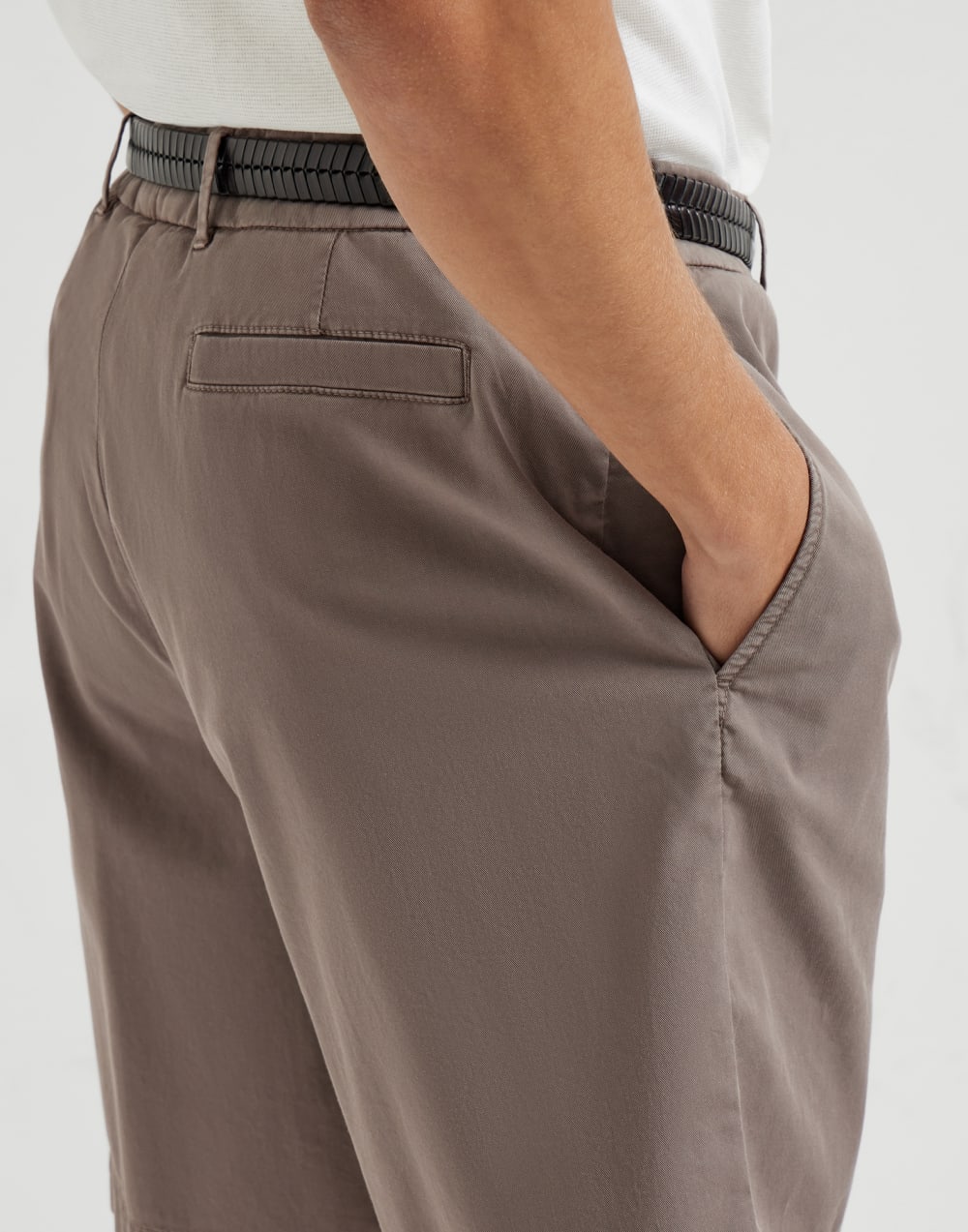 Bermudas de tejido posteñido Avellana Hombre - Brunello Cucinelli