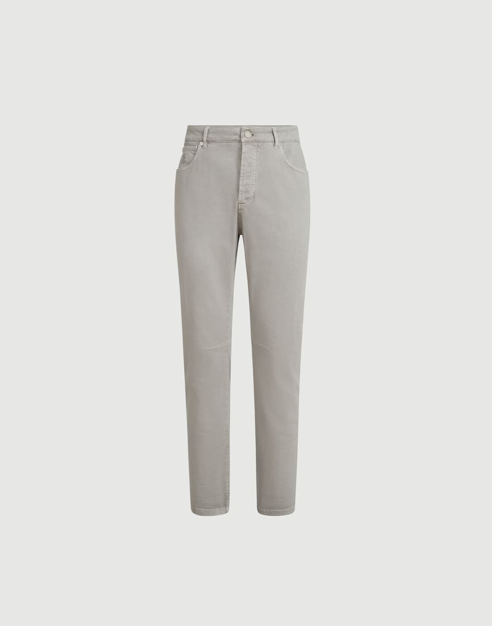 Garment-dyed denim trousers Light Grey Man - Brunello Cucinelli