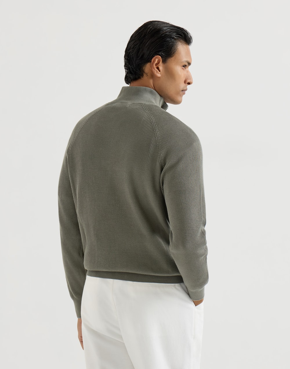 コットンセーター カーキ メンズ - Brunello Cucinelli