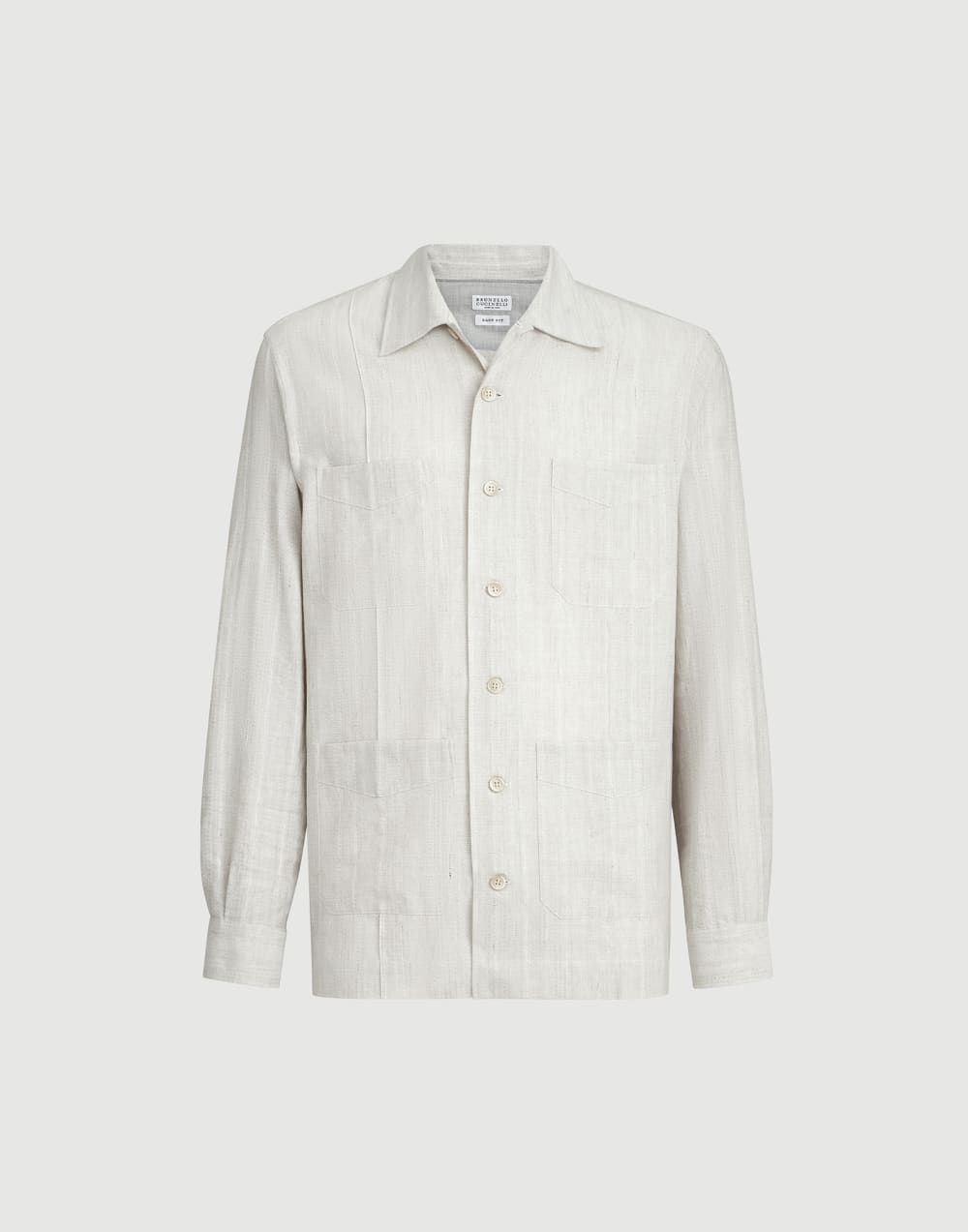 Cotton and linen guayabera Rope Man - Brunello Cucinelli