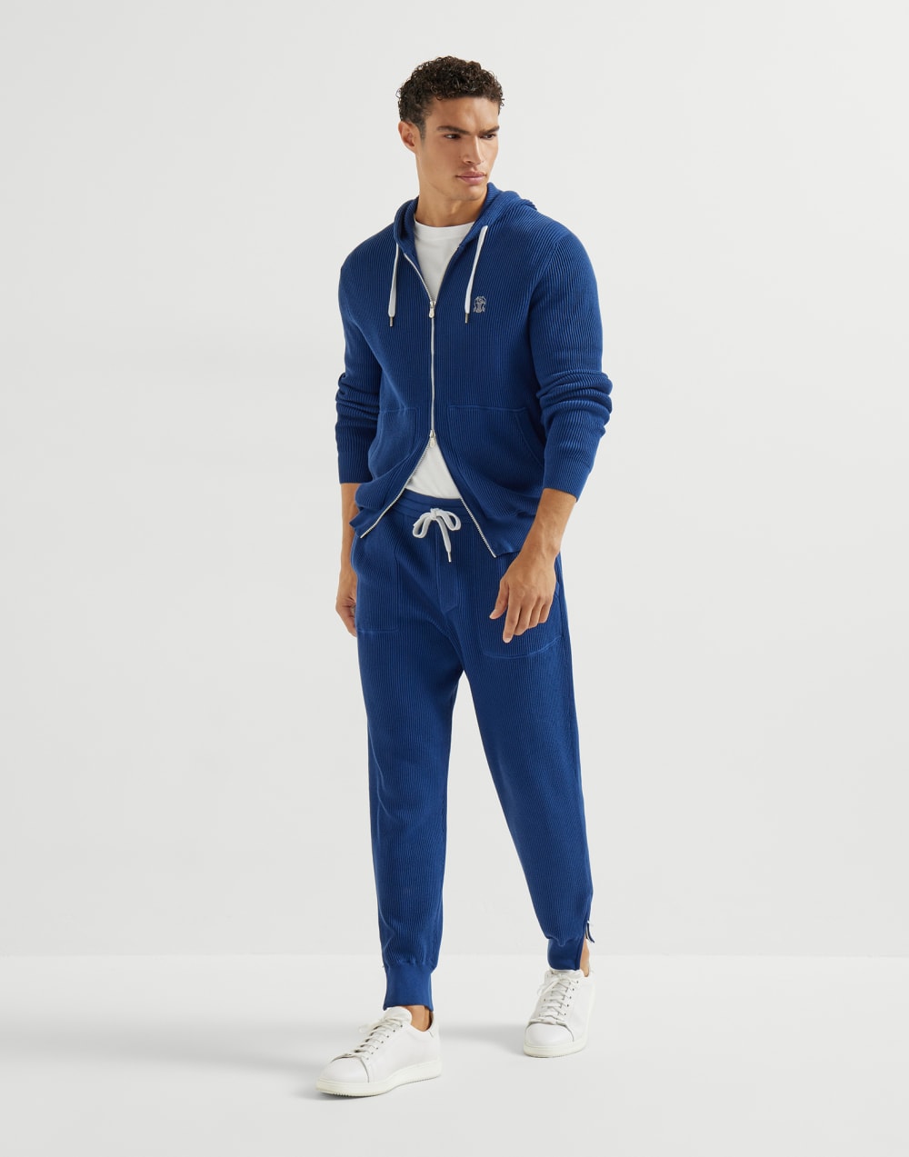 Knit top Avio Blue Man - Brunello Cucinelli