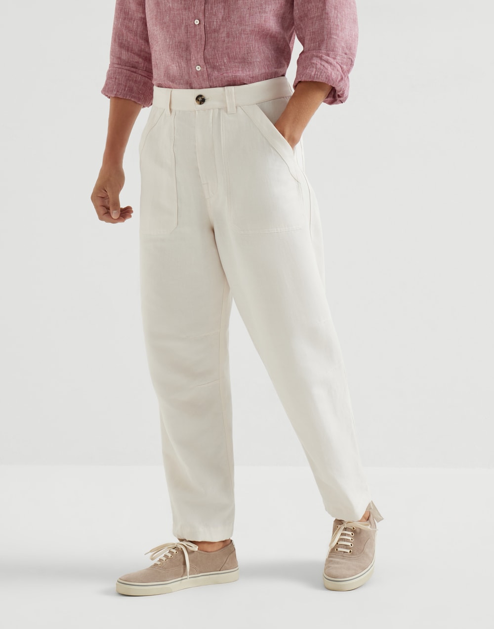 Drill trousers Off-White Man - Brunello Cucinelli