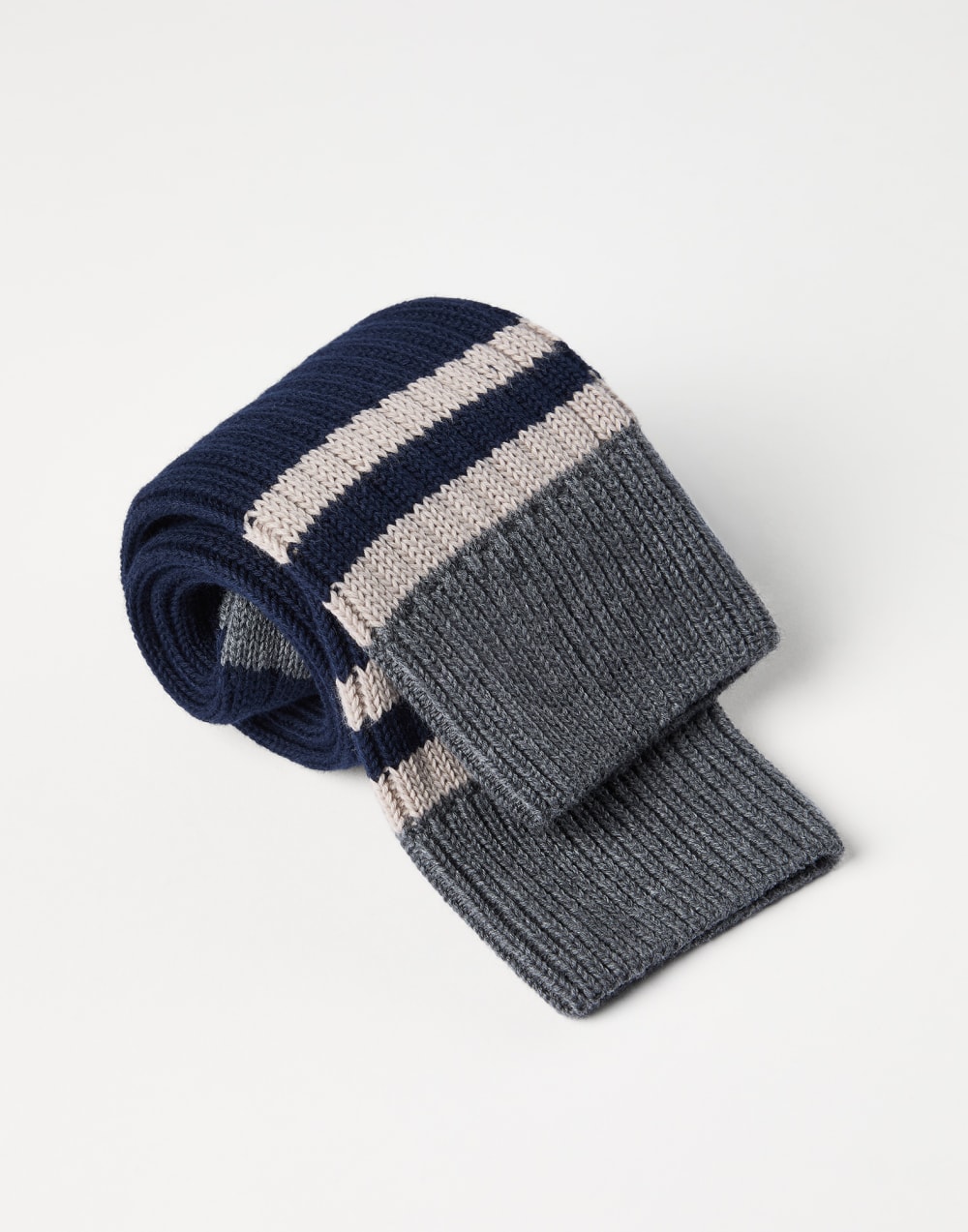 Cotton socks with stripes Navy Blue Man - Brunello Cucinelli